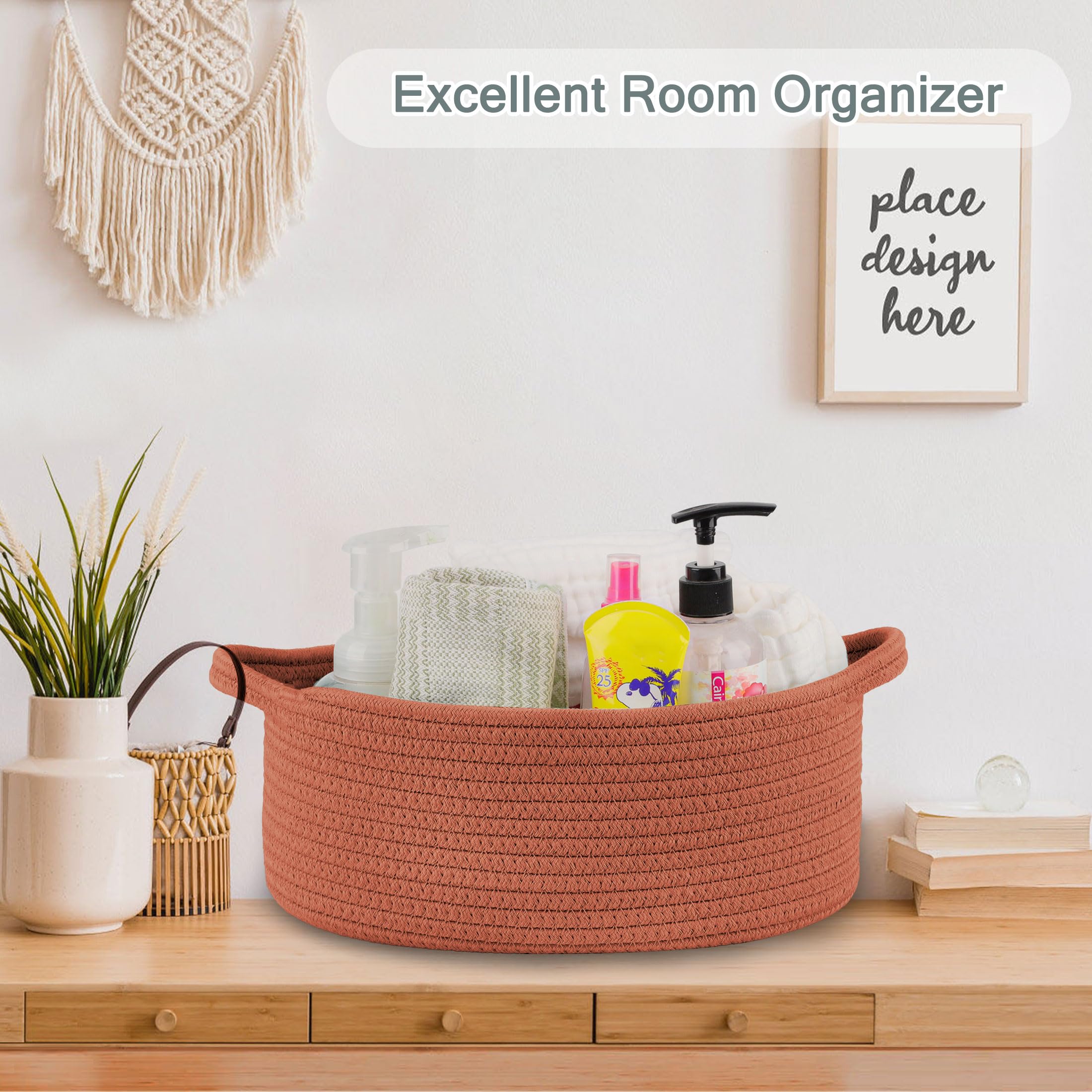 COMSE multi-purpose storage basket ideal for baby supplies and nursery organization