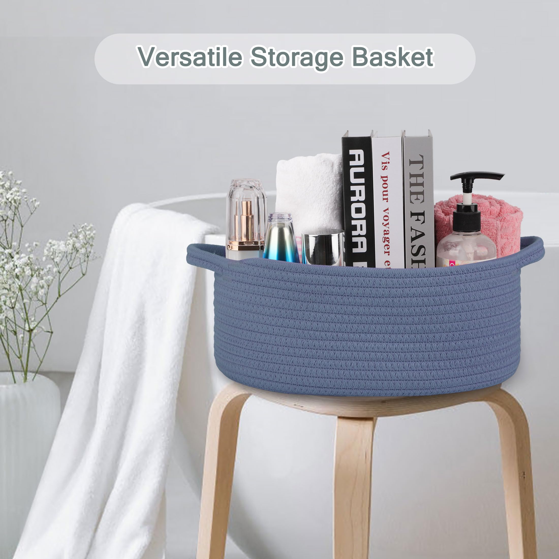 COMSE nursery storage basket organized on a shelf