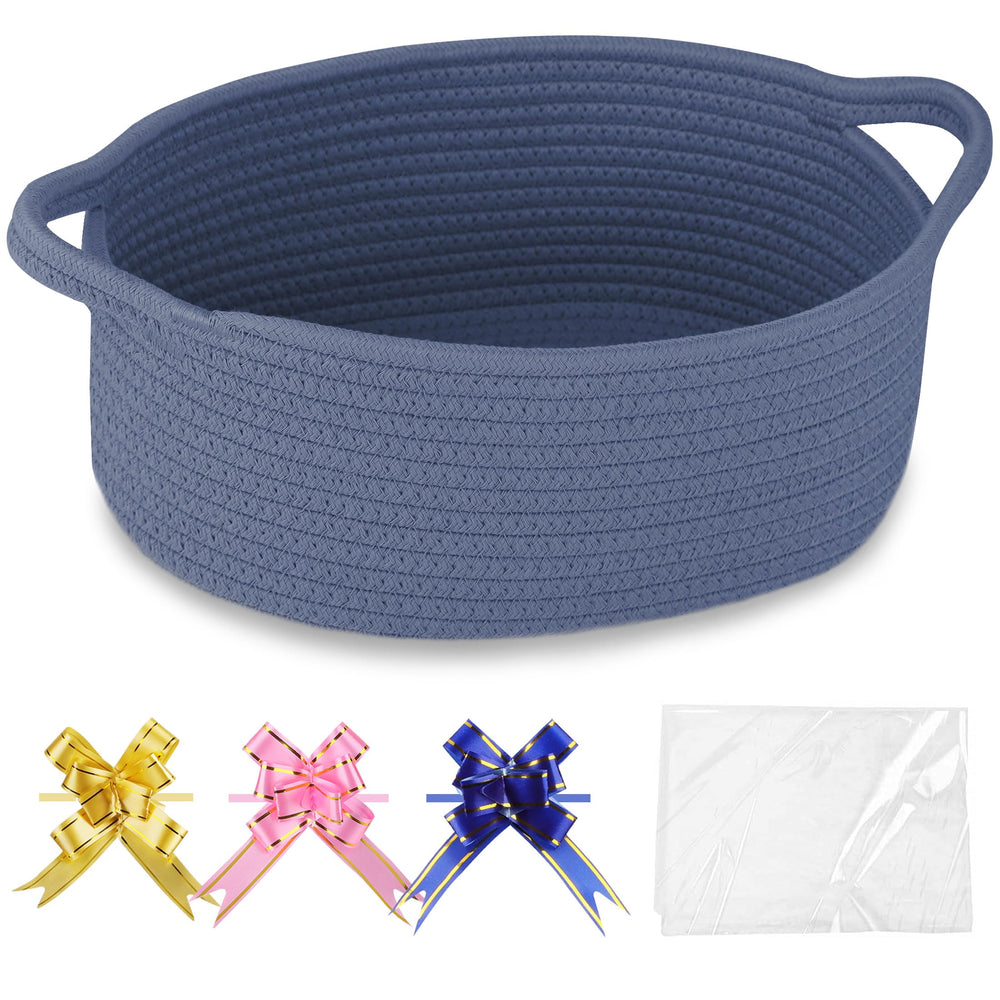 COMSE small woven basket showing cotton rope texture for safe home storage