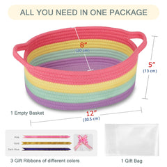 COMSE bedroom organization basket helps declutter desks and shelves with stylish storage