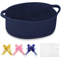COMSE small woven basket with gift bags and ribbons for easy gifting