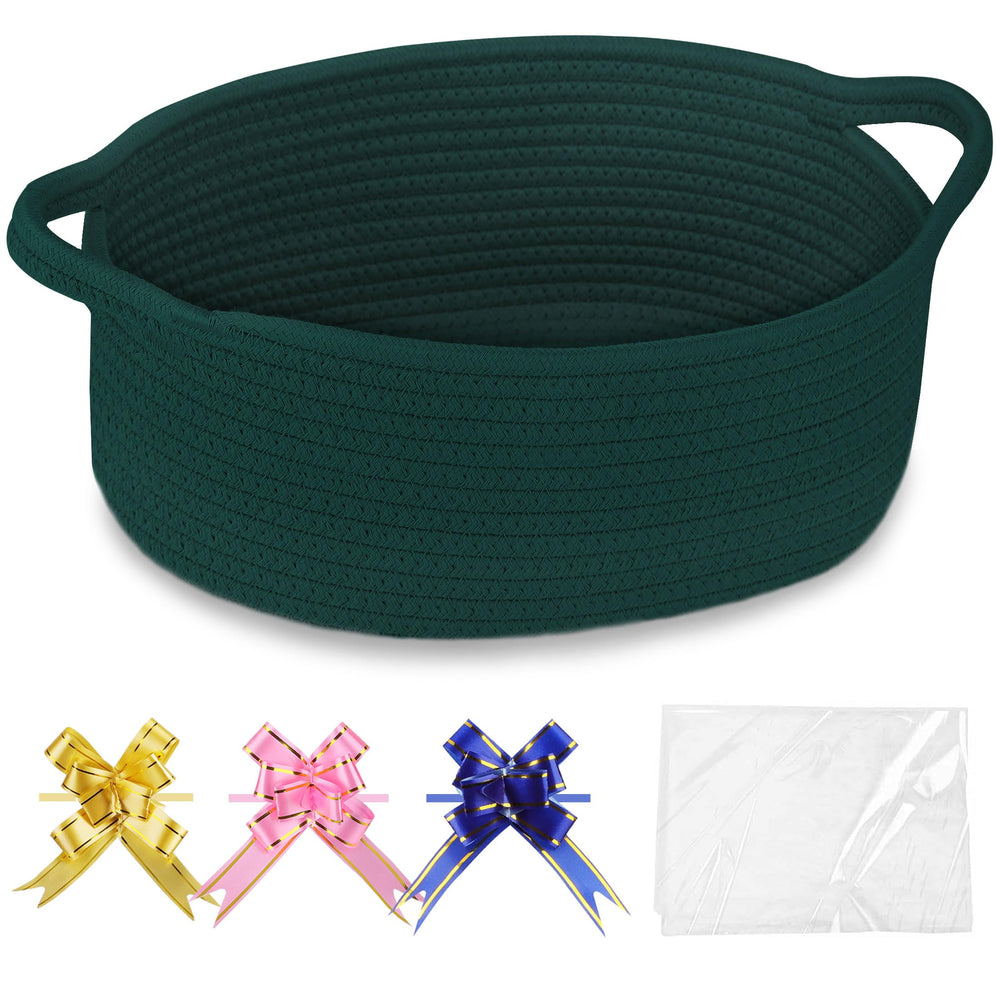 COMSE small woven basket with gift bags for easy gifting and presentation
