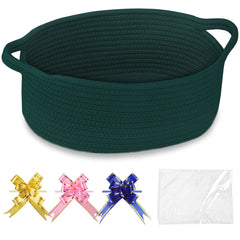 COMSE small woven basket with gift bags for easy gifting and presentation