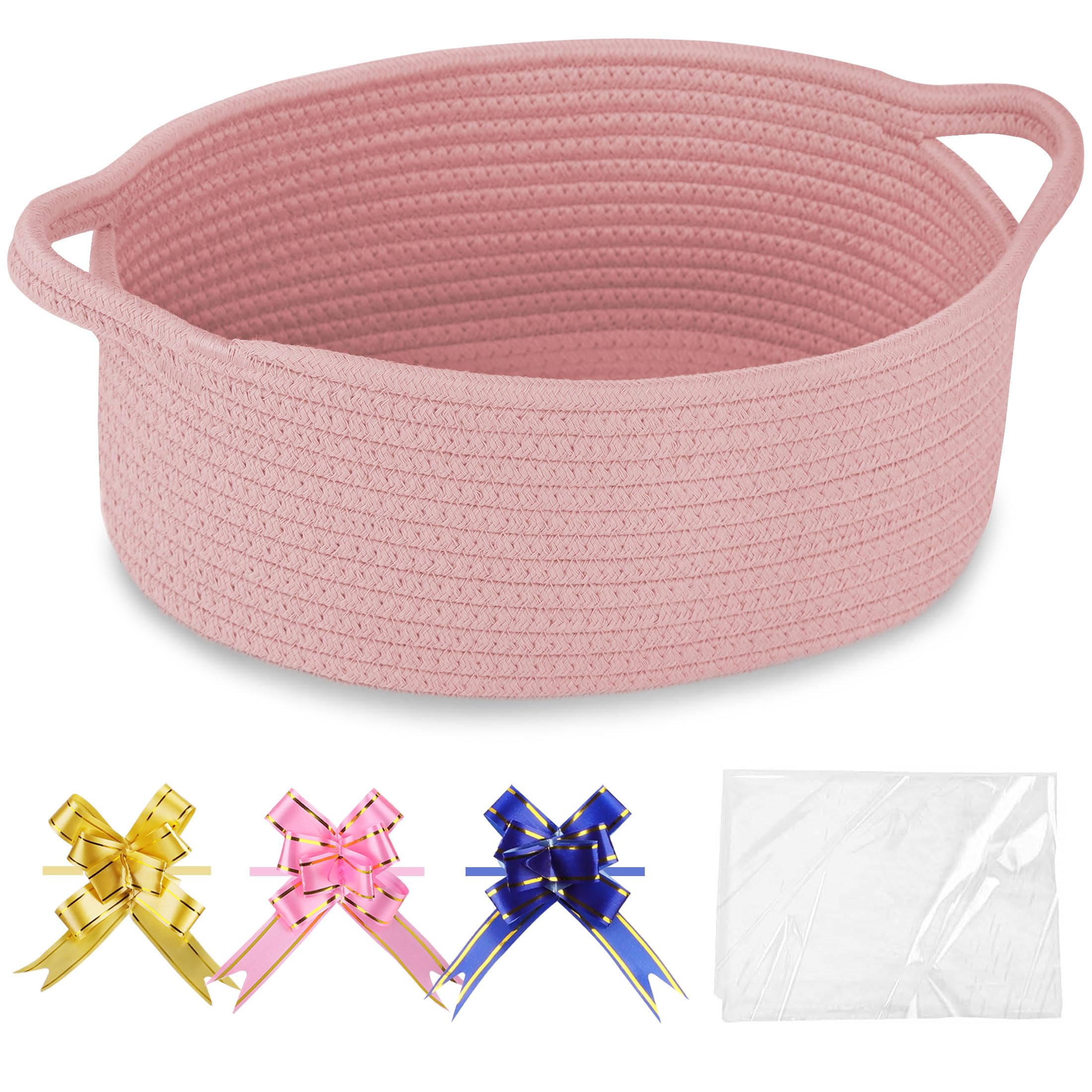 COMSE small woven basket with gift bags for elegant gift presentation and storage