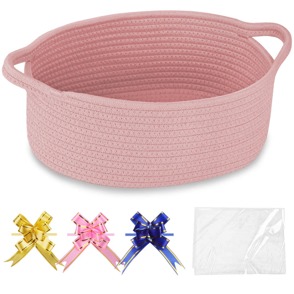 COMSE small woven basket with gift bags for elegant gift presentation and storage