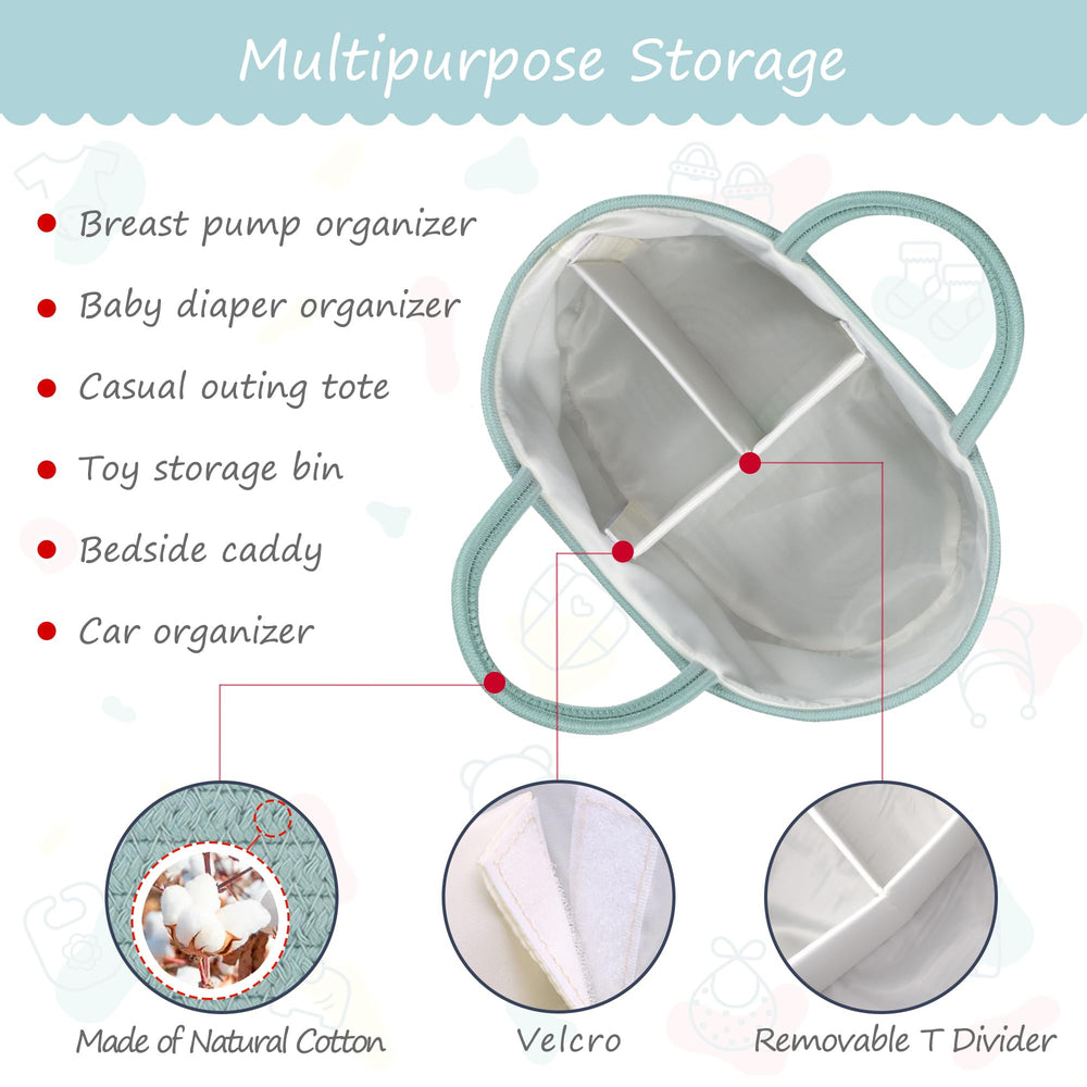 COMSE diaper caddy for car trips keeps essentials within reach