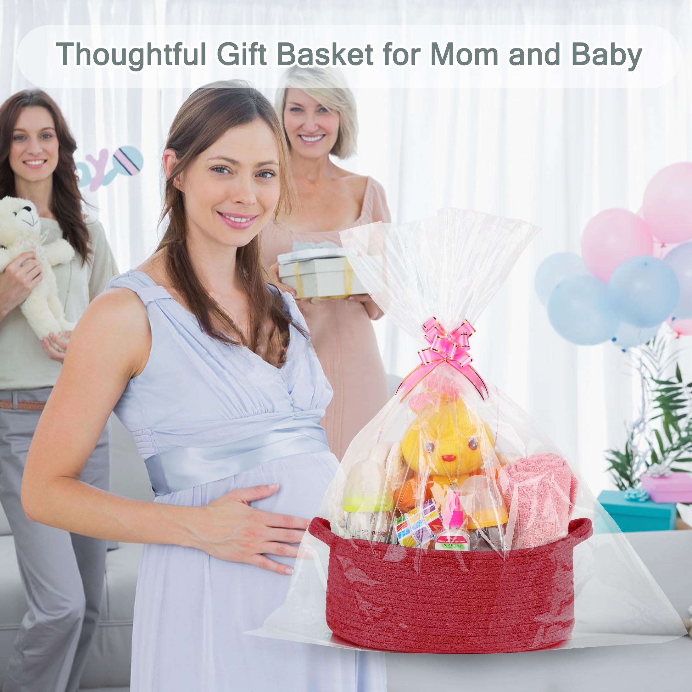 COMSE woven basket used to organize items in a bedroom or nursery