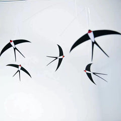COMZPLIFE DIY 5 flying swallows mobile kit for nursery decor and gift idea