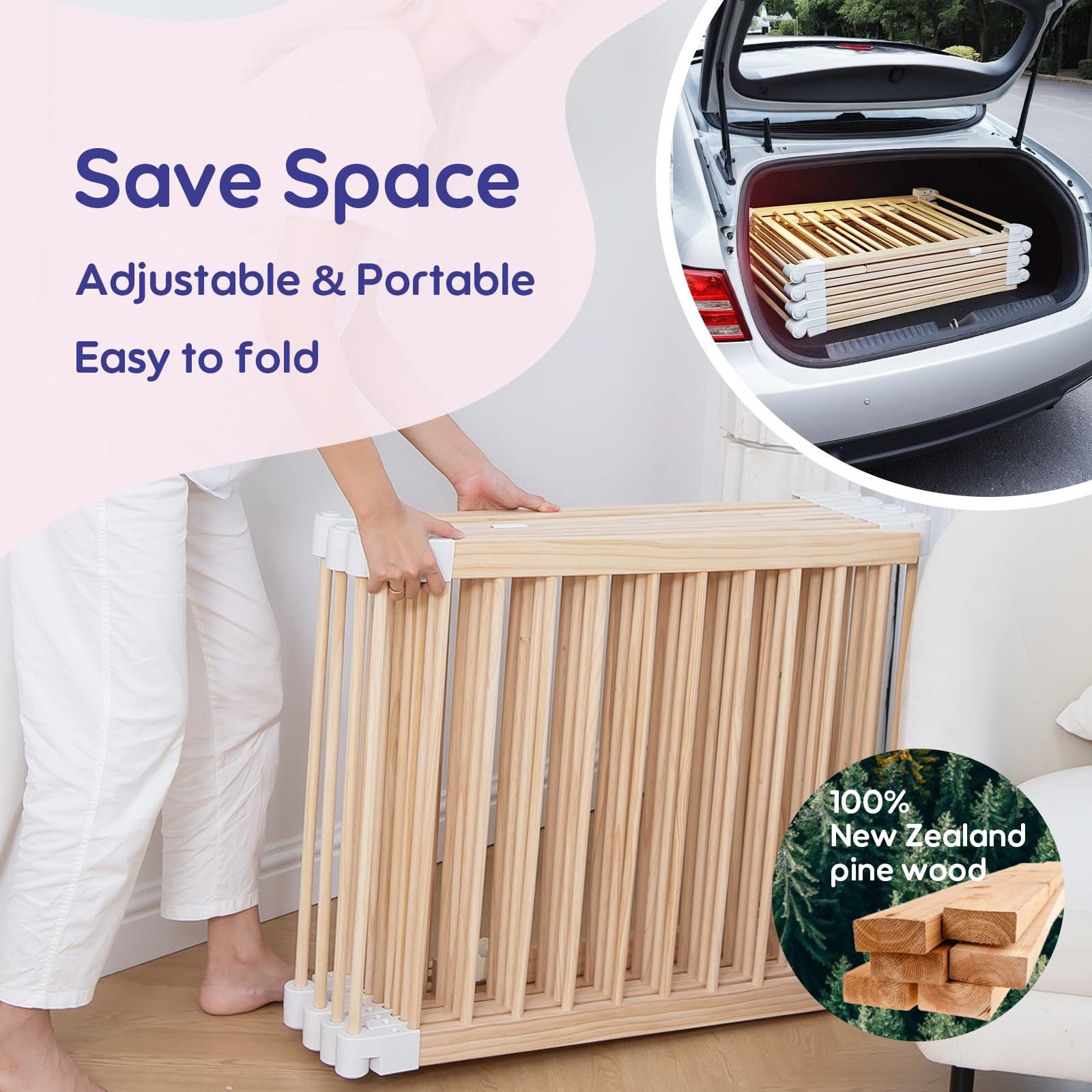 CONKKA compact-foldable design stores neatly and moves between rooms.