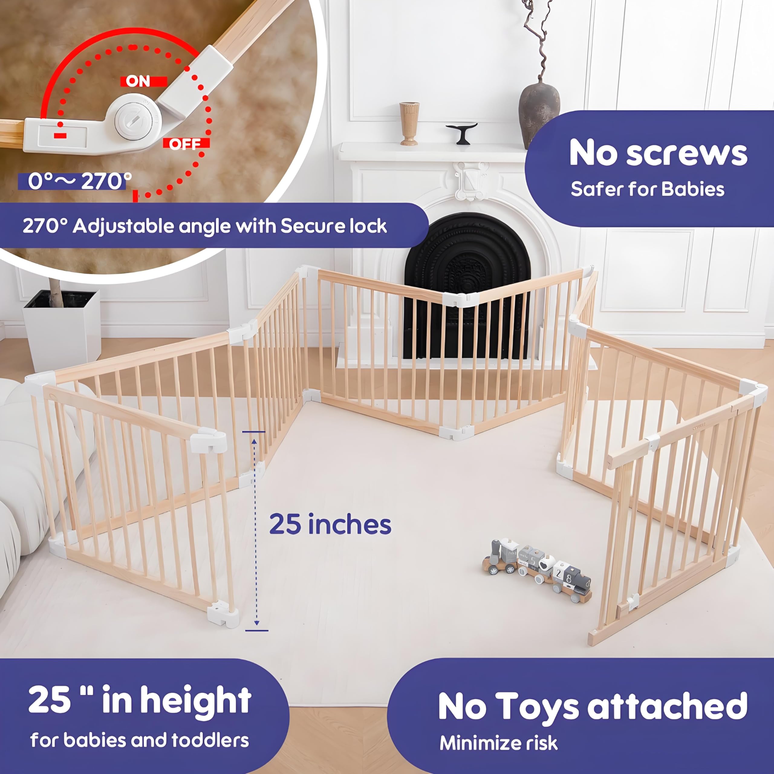 CONKKA New Zealand pine finish offers smooth feel and natural look.