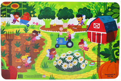 Constructive Eating Garden Fairy plate close-up highlights durable, kid-friendly construction.