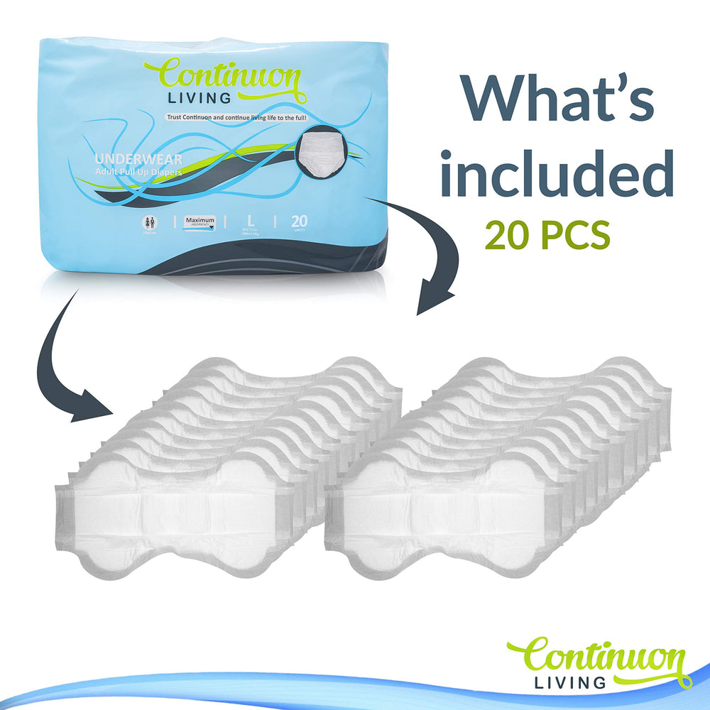 Continuon Living absorbent-core-technology close up shows fast fluid capture for daylong confidence.
