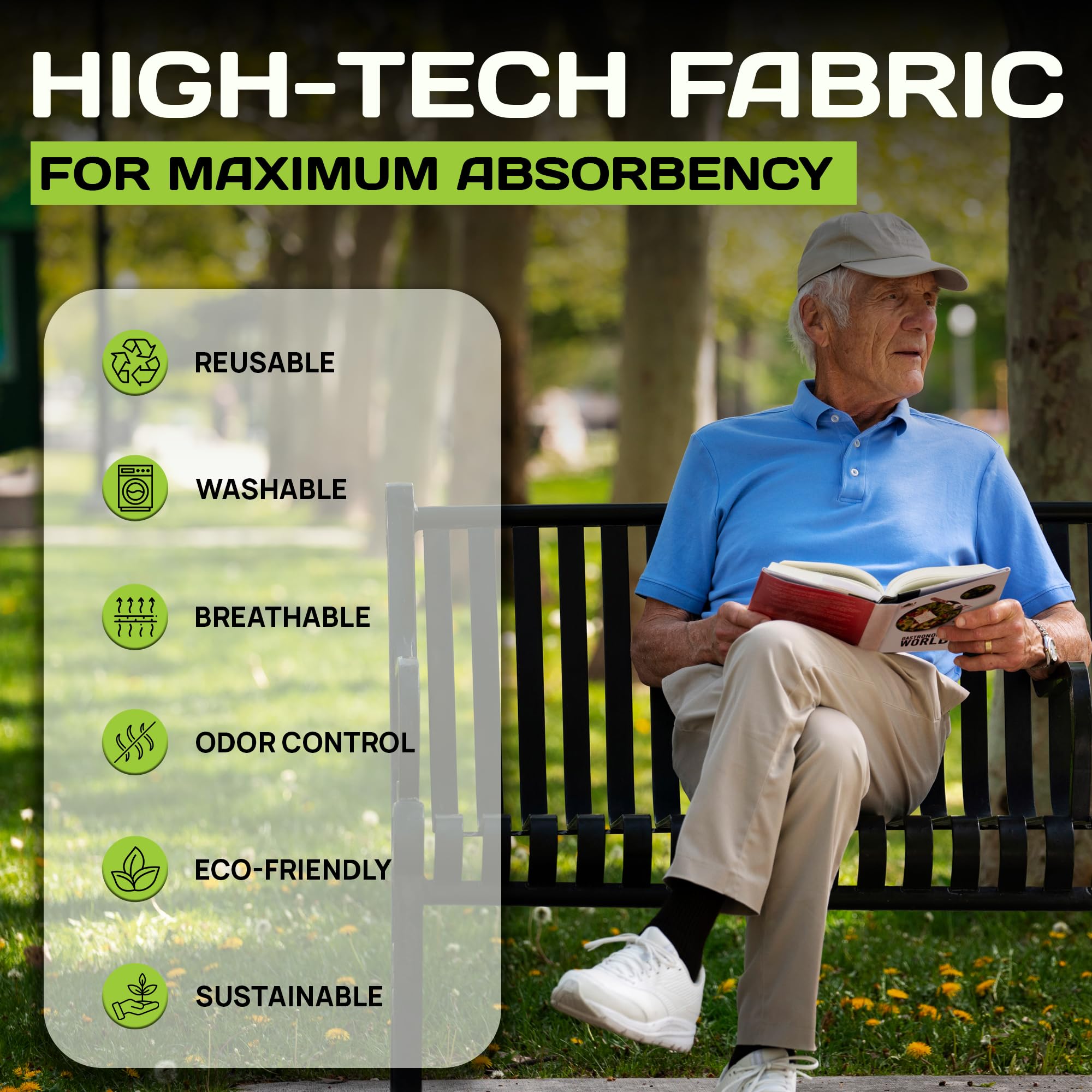 Continuon Living washable underwear demonstrating durability after multiple washes.
