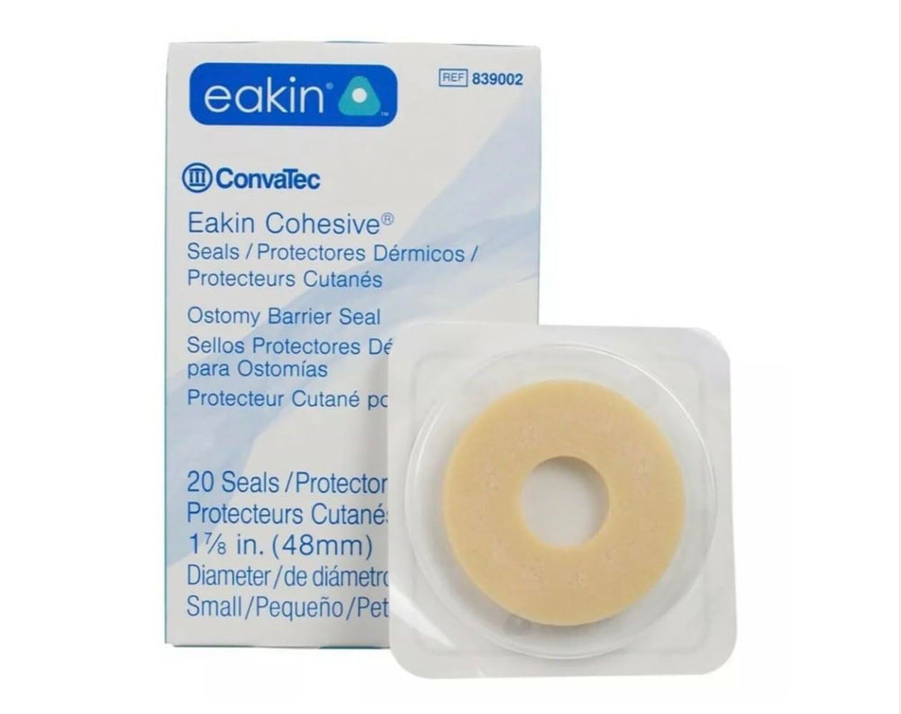 Applying Eakin Seal on the skin to form a snug, skin-friendly seal