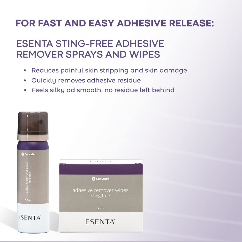 ConvaTec ESENTA wipes dispensing action demonstrates simple skin-friendly use