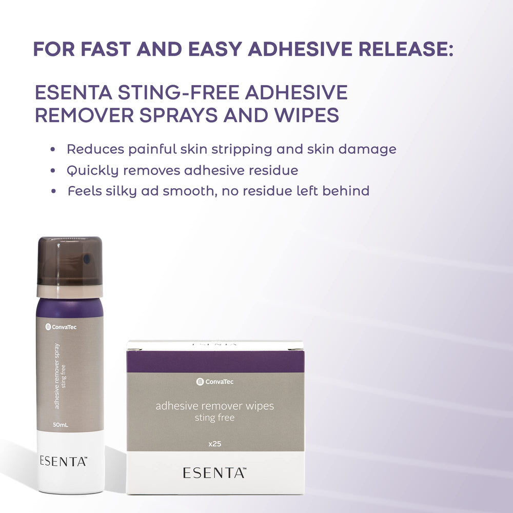 ConvaTec ESENTA latex-free remover ensures safer use for sensitivities.