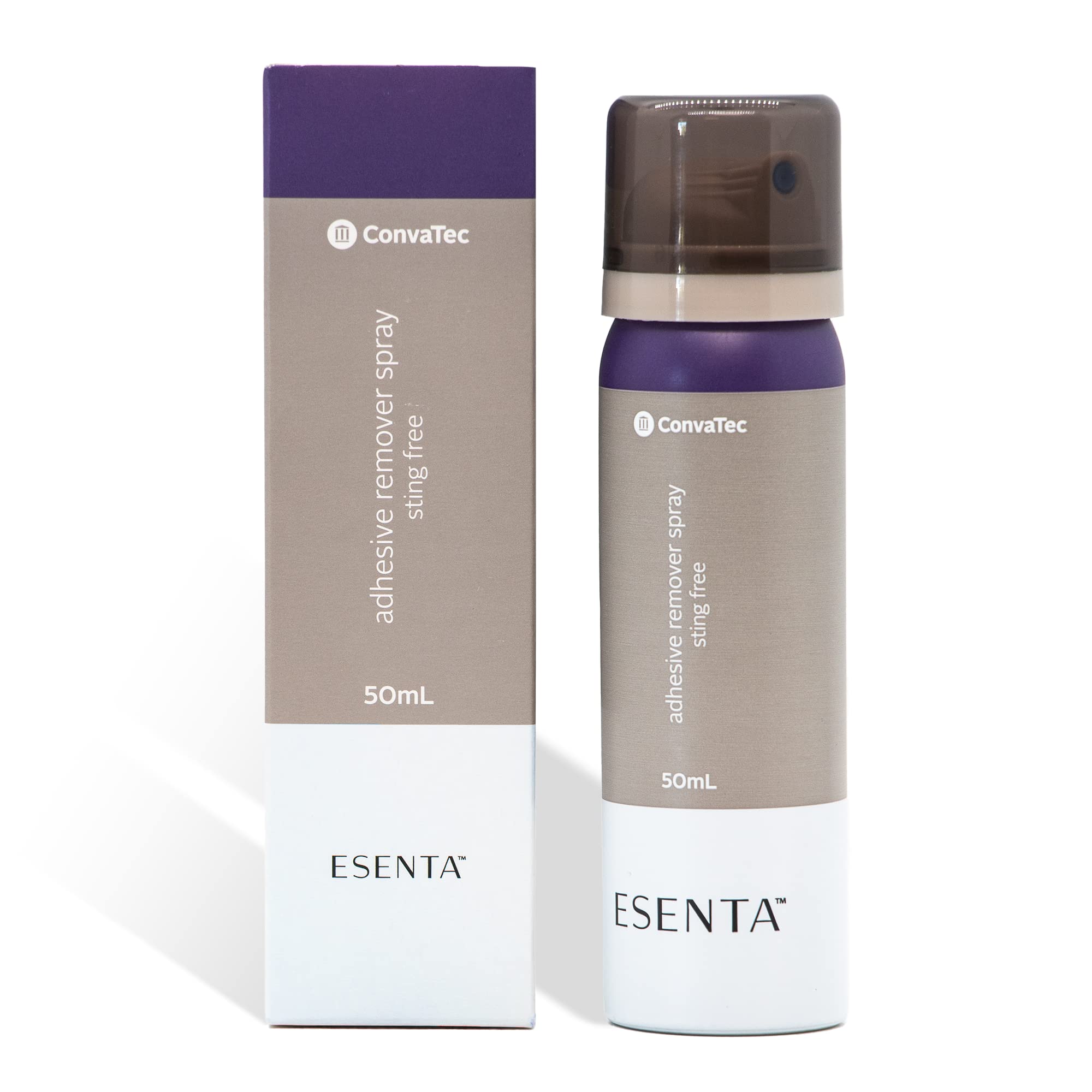 ConvaTec ESENTA sting-free adhesive remover spray for gentle residue removal around stomas.