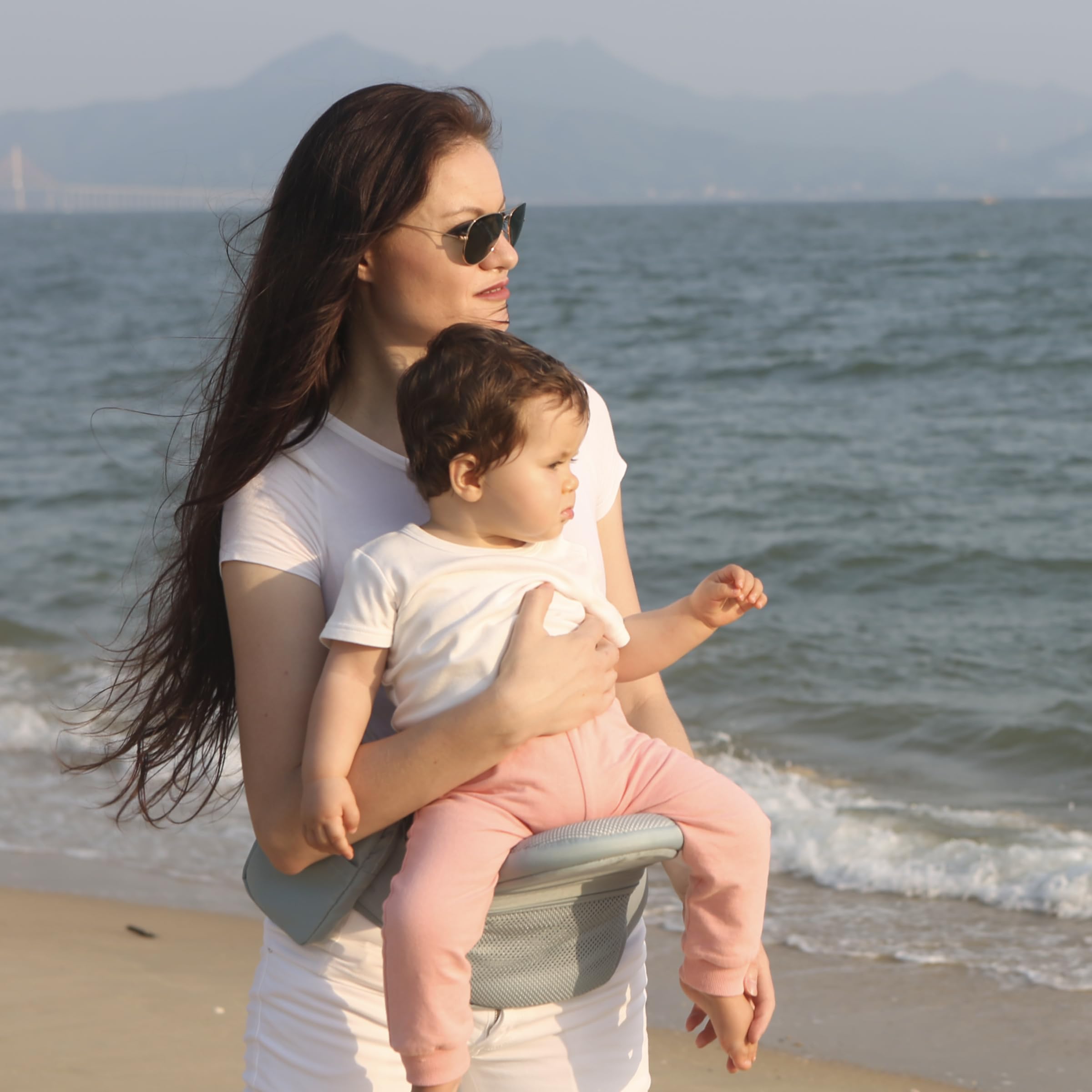 CooCooBaby carrier in-use during hands-free outing.