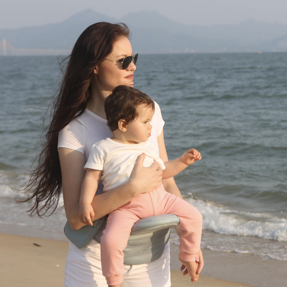 CooCooBaby carrier in-use during hands-free outing.