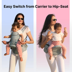 CooCooBaby newborn-to-toddler-carry-positions carrier adapts with growth.