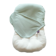 CooCooBaby cover close-up showing 100% organic cotton fabric.
