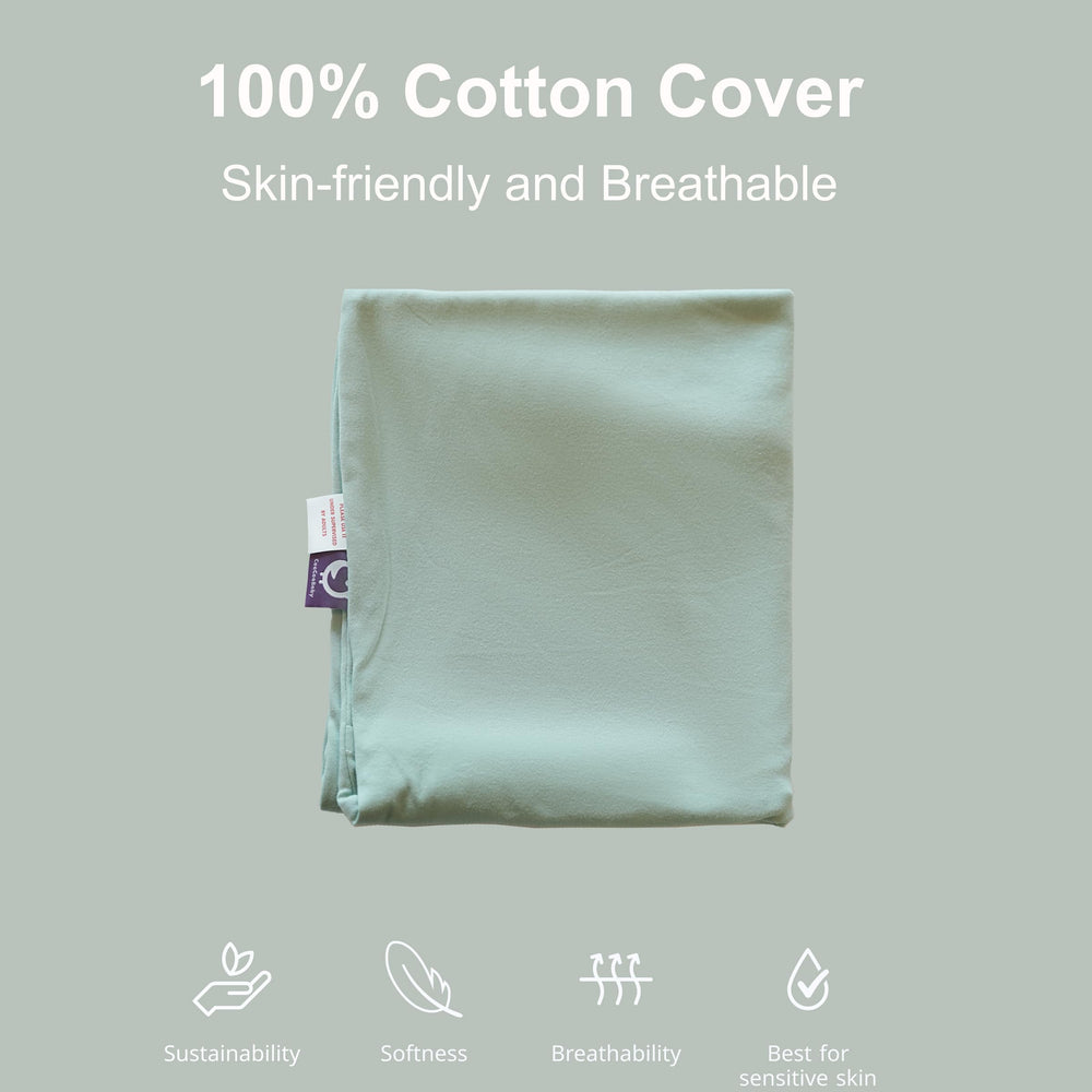 Front view of the CooCooBaby cover for the Organic Infant Lounger.
