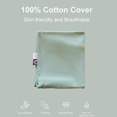 Front view of the CooCooBaby cover for the Organic Infant Lounger.