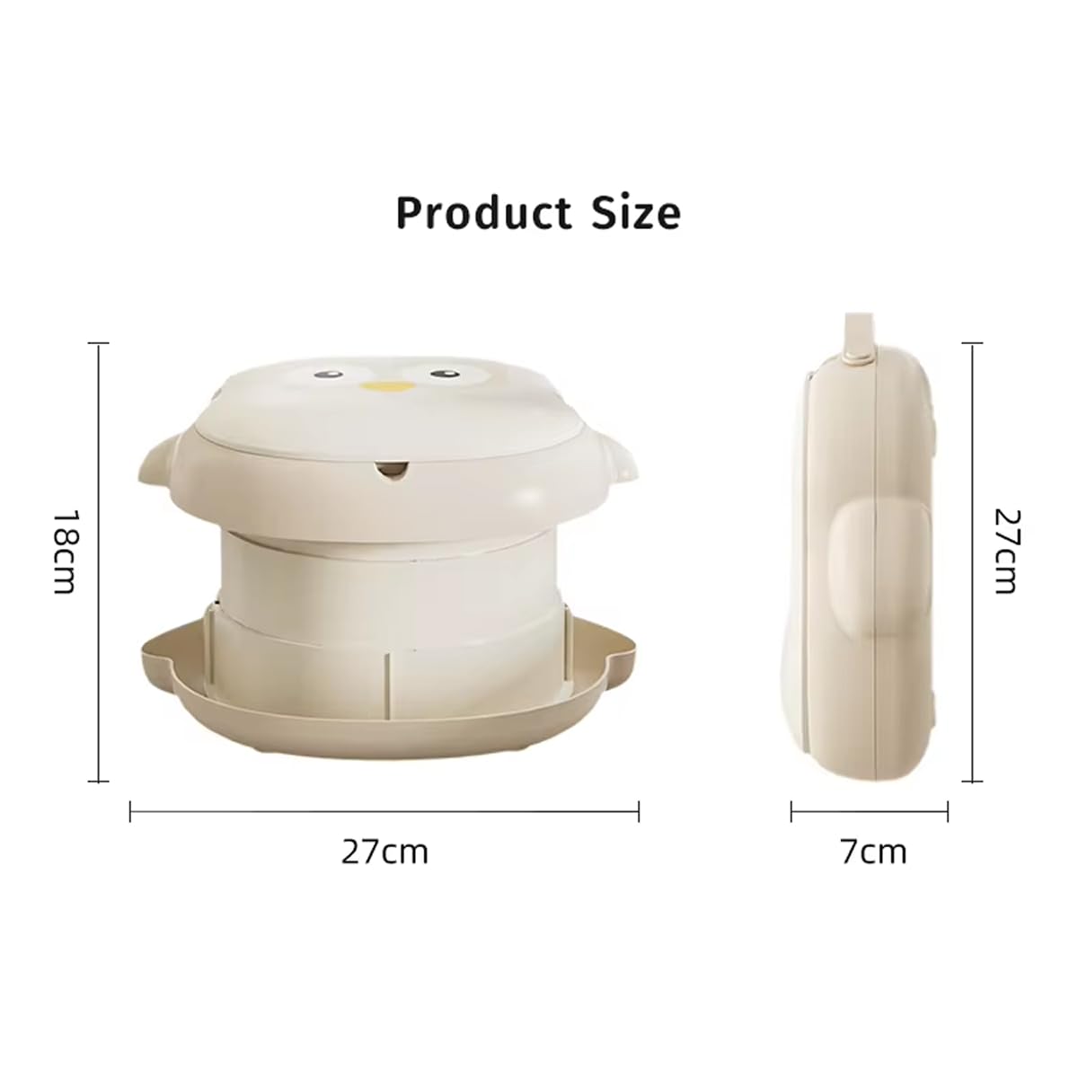CoocooBaby foldable potty seat demonstrated as a compact travel companion.