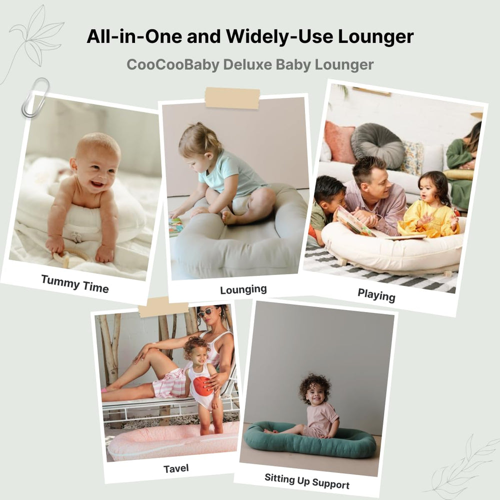 CooCooBaby infant lounger supports tummy time and early bonding.