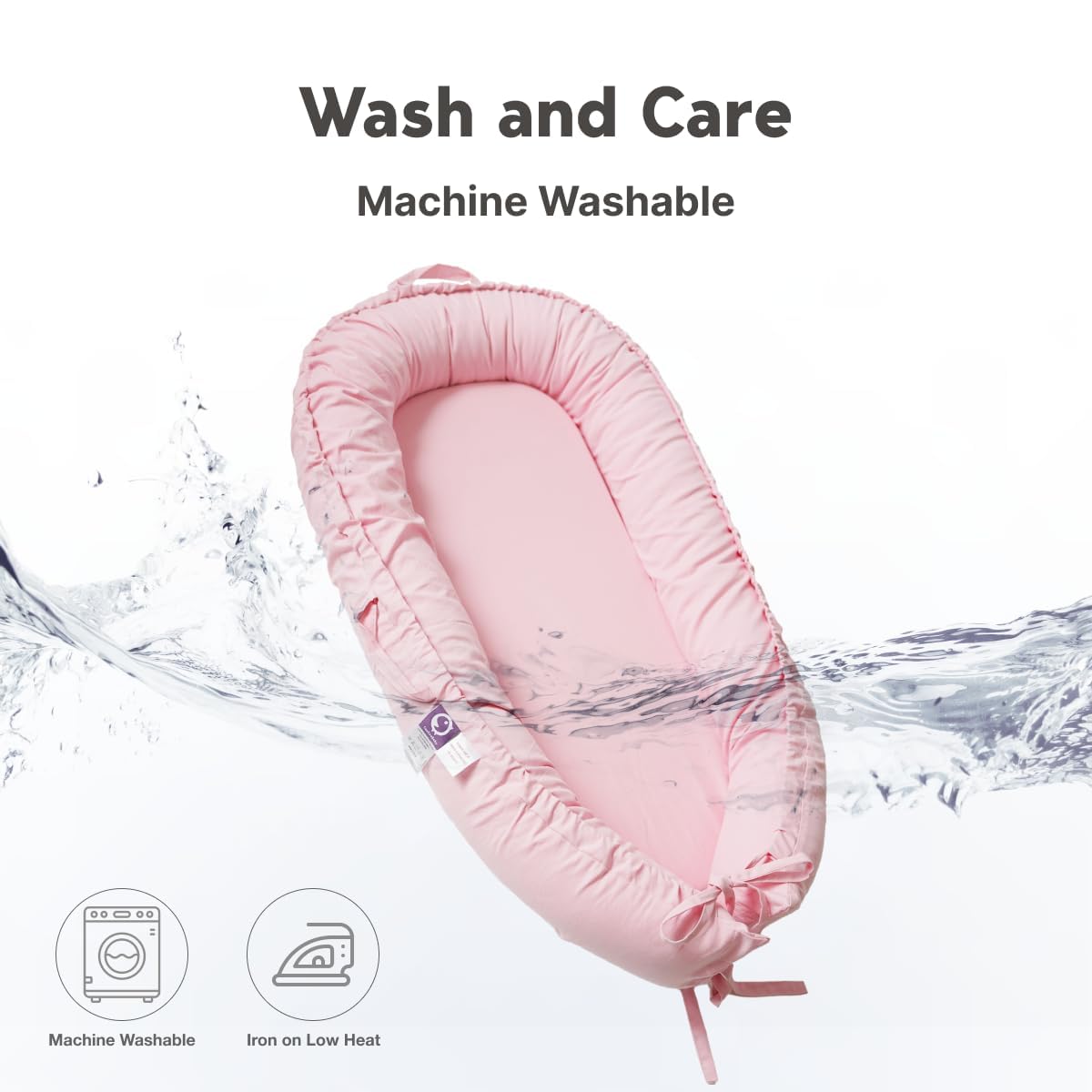 CooCooBaby lounger with machine-washable cover for easy cleaning