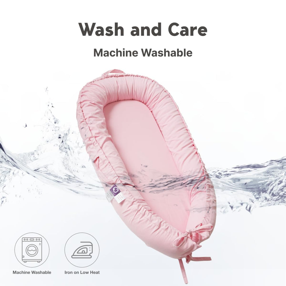CooCooBaby lounger with machine-washable cover for easy cleaning