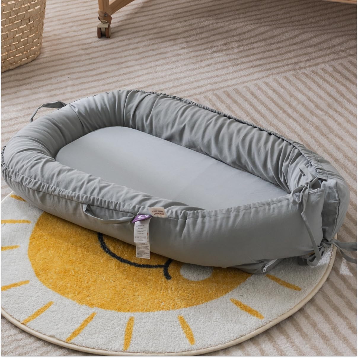 CooCooBaby lounger with OEKO-TEX certified safe materials for peace of mind