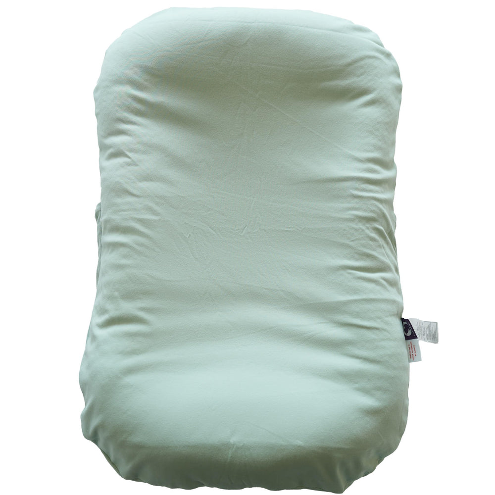 CooCooBaby sage-green nest adds stylish, breathable comfort for babies.