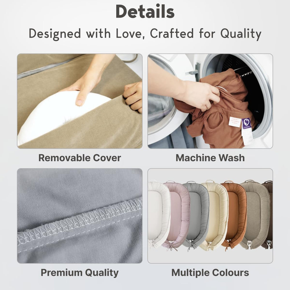 CooCooBaby sustainable and ethically produced infant lounger design