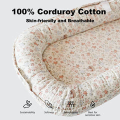CooCooBaby Wonderland breathable 100% cotton fabric illustrating comfort for nap and play.