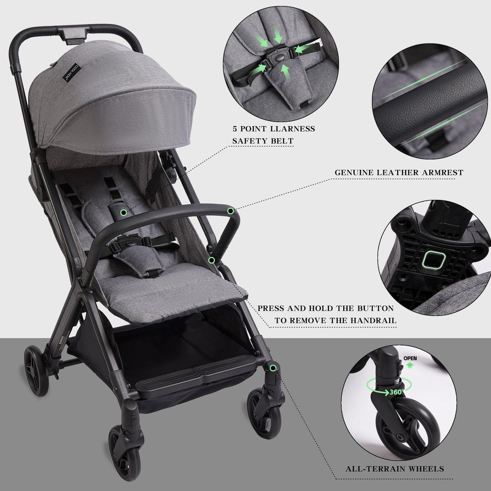 Cool Kids stroller with lie-flat cockpit supports comfortable naps.