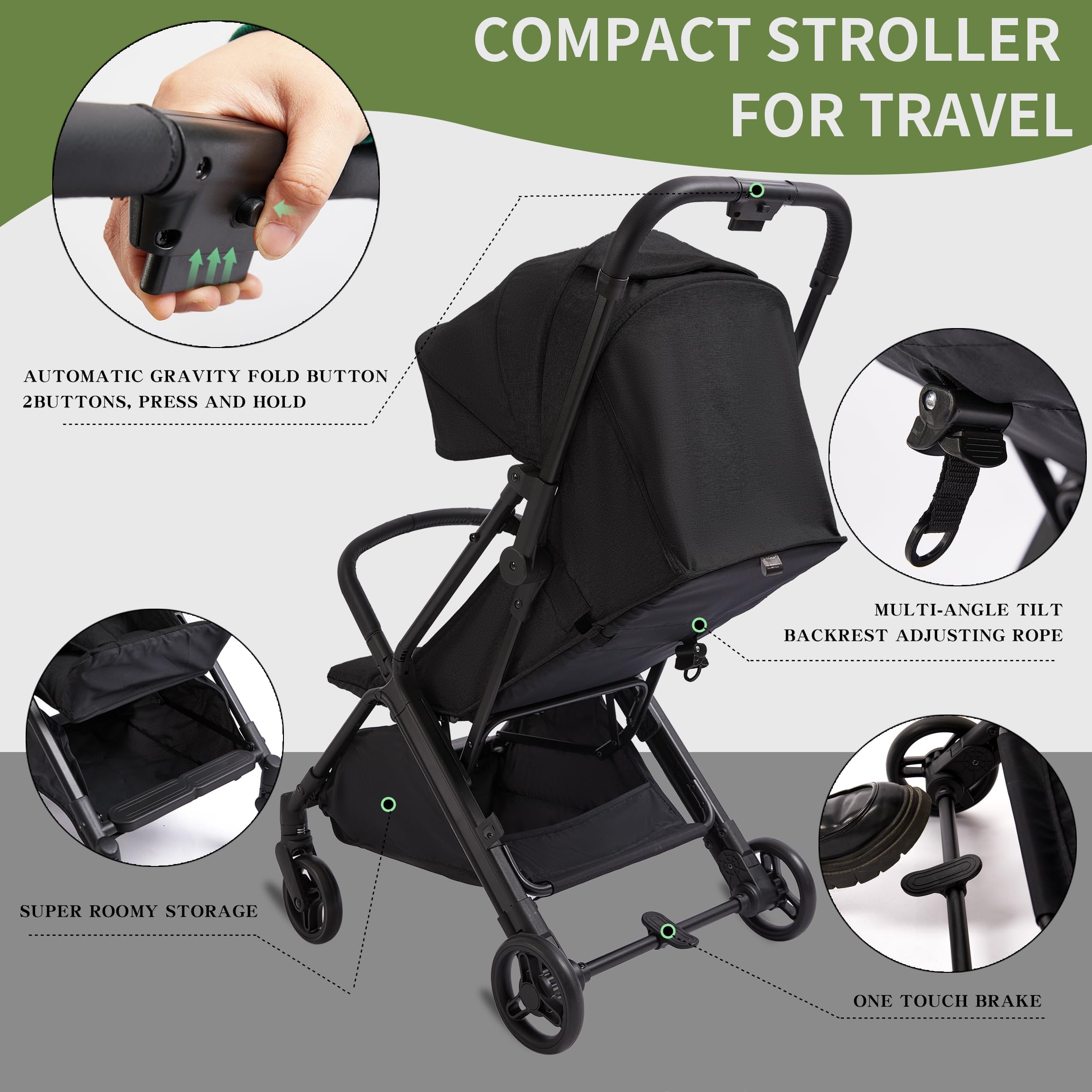 COOL KIDS stroller peek-a-boo window allows you to check your baby while you push.