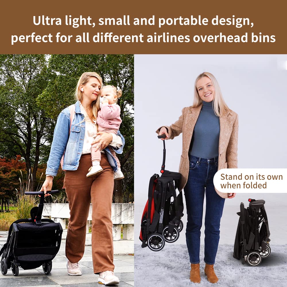 Cool Kids ultra-light travel stroller weighs 14 lbs for effortless transport