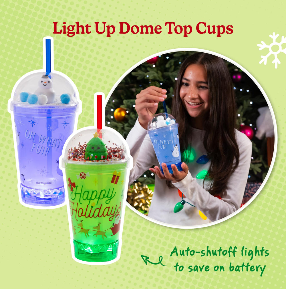 Cool Things Corp interactive shaker lid with glitter and pom poms for party fun