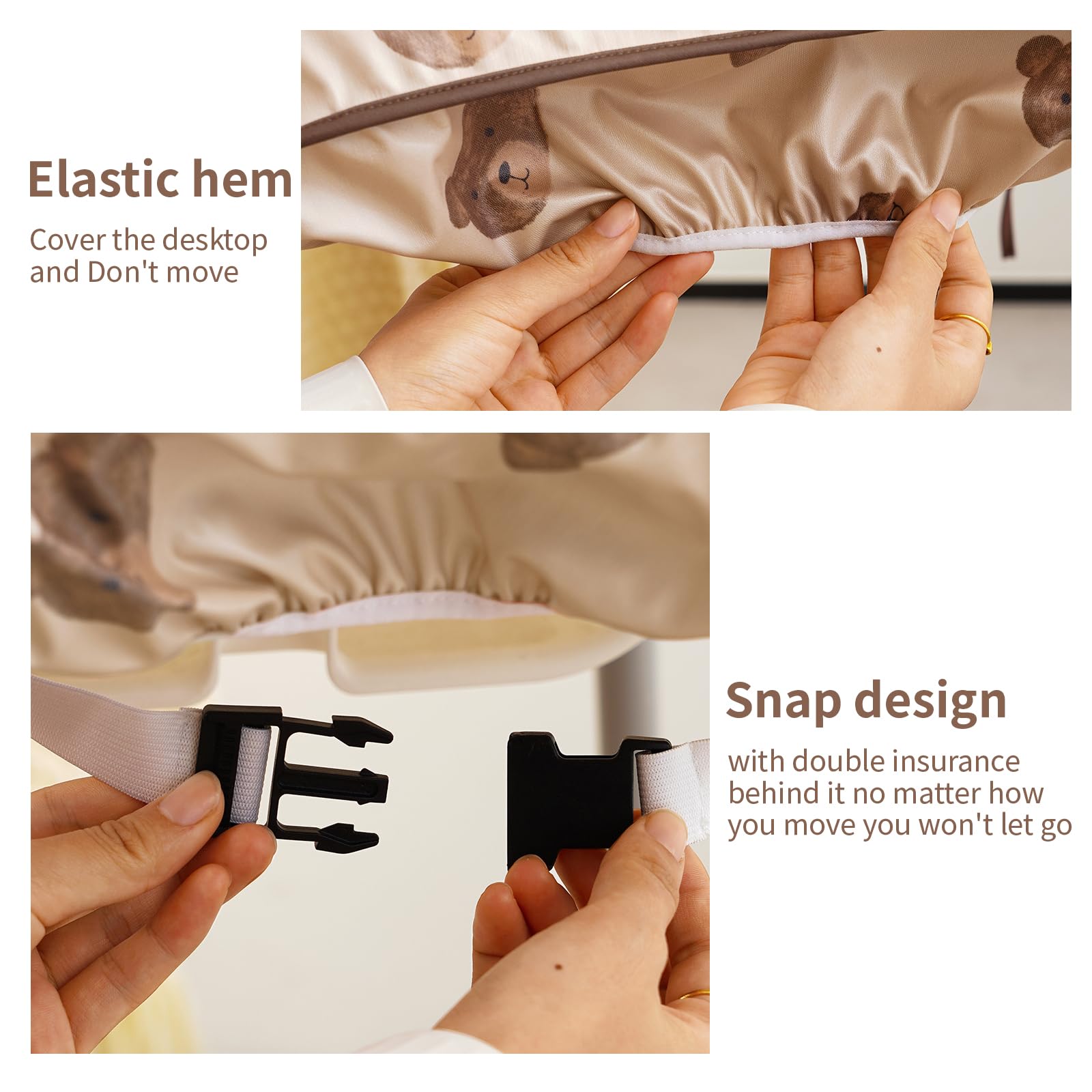 CoolaPeach elastic cuffs block drips from reaching sleeves