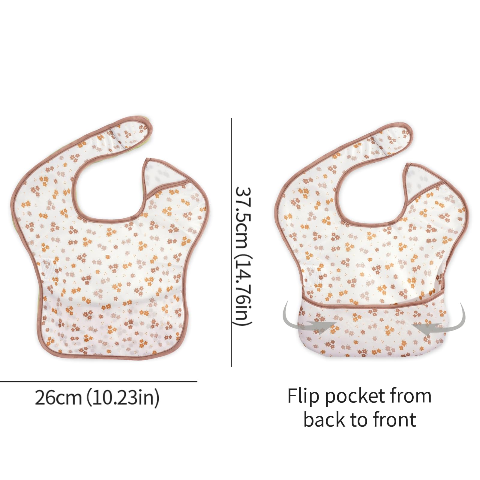 CoolaPeach three-pack baby bibs keep clothes clean during feeding