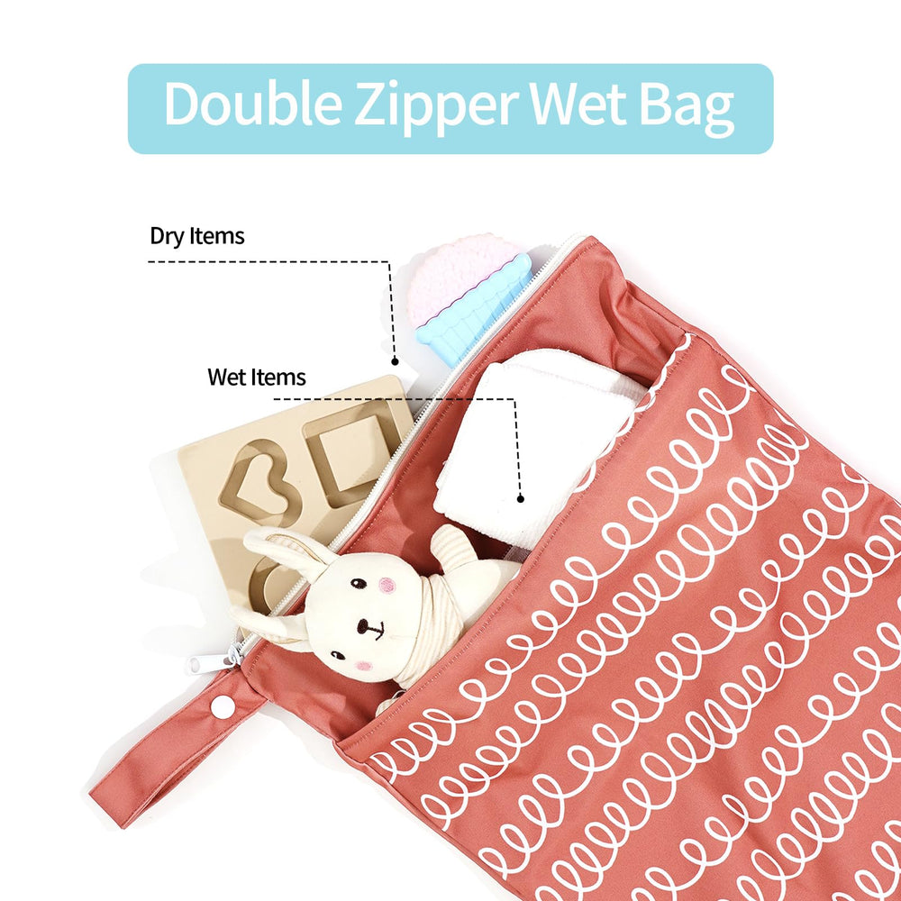 CoolaPeach foldable wet bag folds flat for compact travel and storage