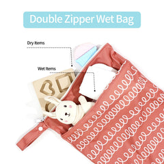 CoolaPeach foldable wet bag folds flat for compact travel and storage