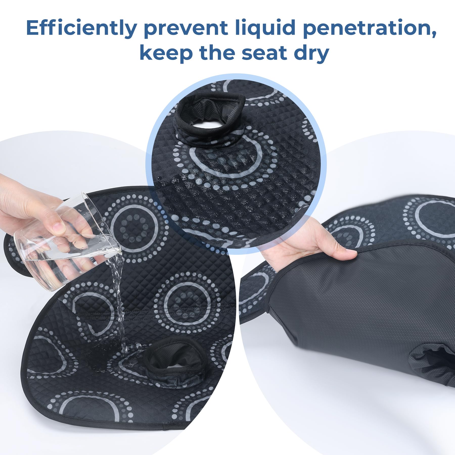 COOLBEBE car seat pad with non-slip edge stays in place during travel.