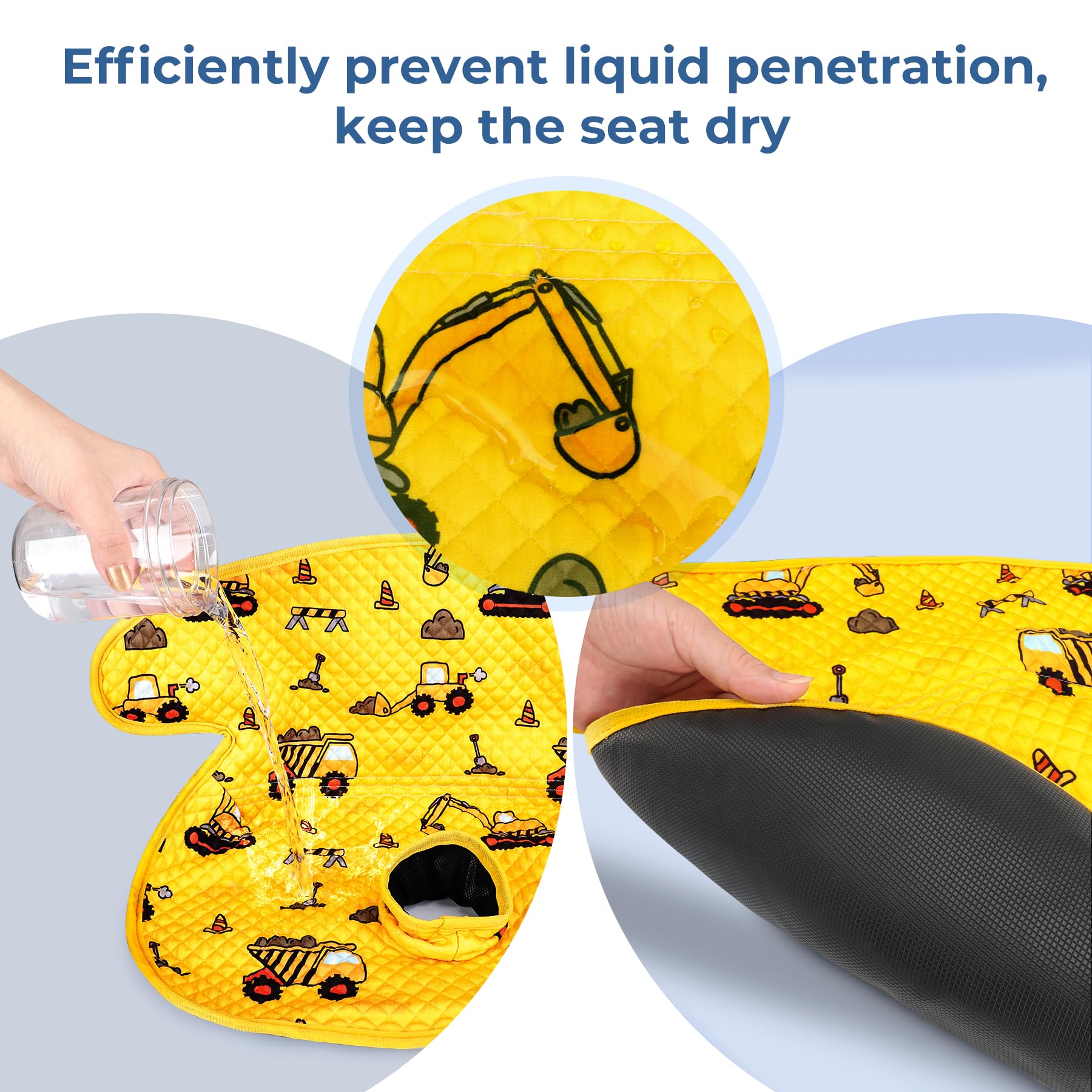 COOLBEBE dry waterproof liner keeps car seats dry after diaper leaks and accidents.