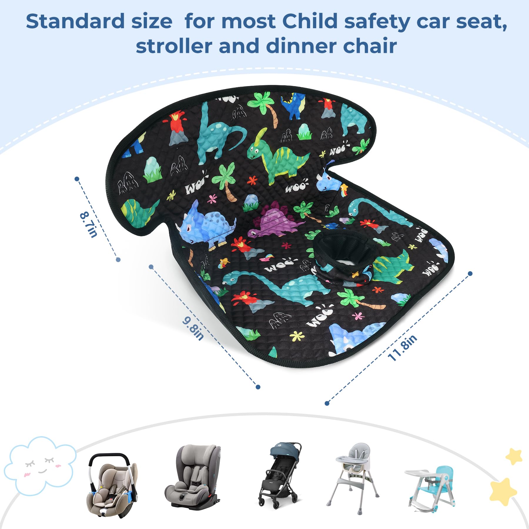 COOLBEBE machine-washable liner for quick cleanup.