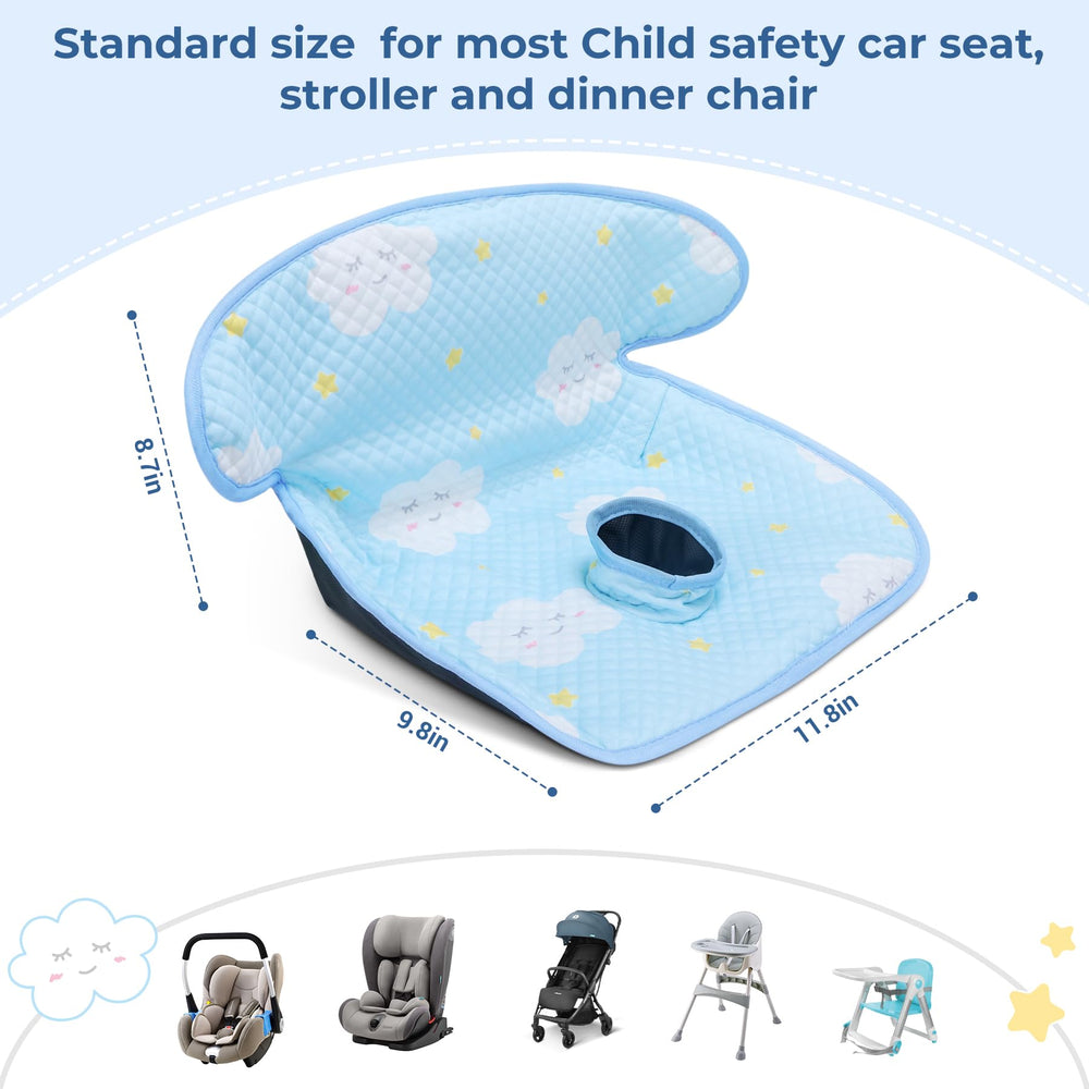 COOLBEBE potty-training pad in use helps with accidents during trips.
