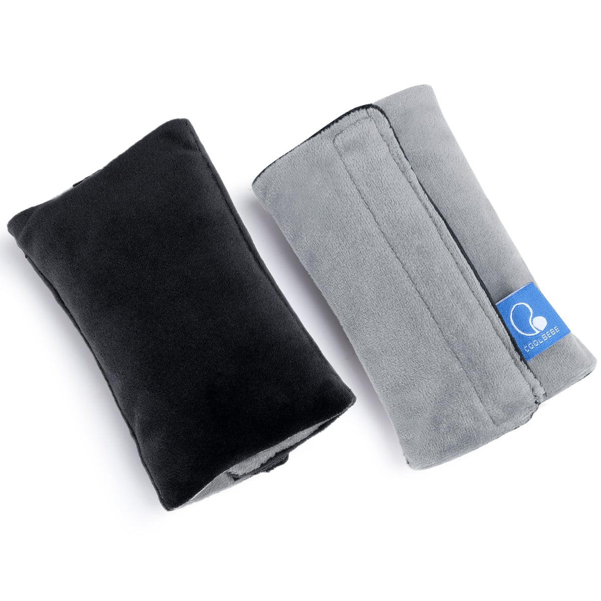 CoolBebe velvet seatbelt pad offers comfort and rub prevention during car rides.