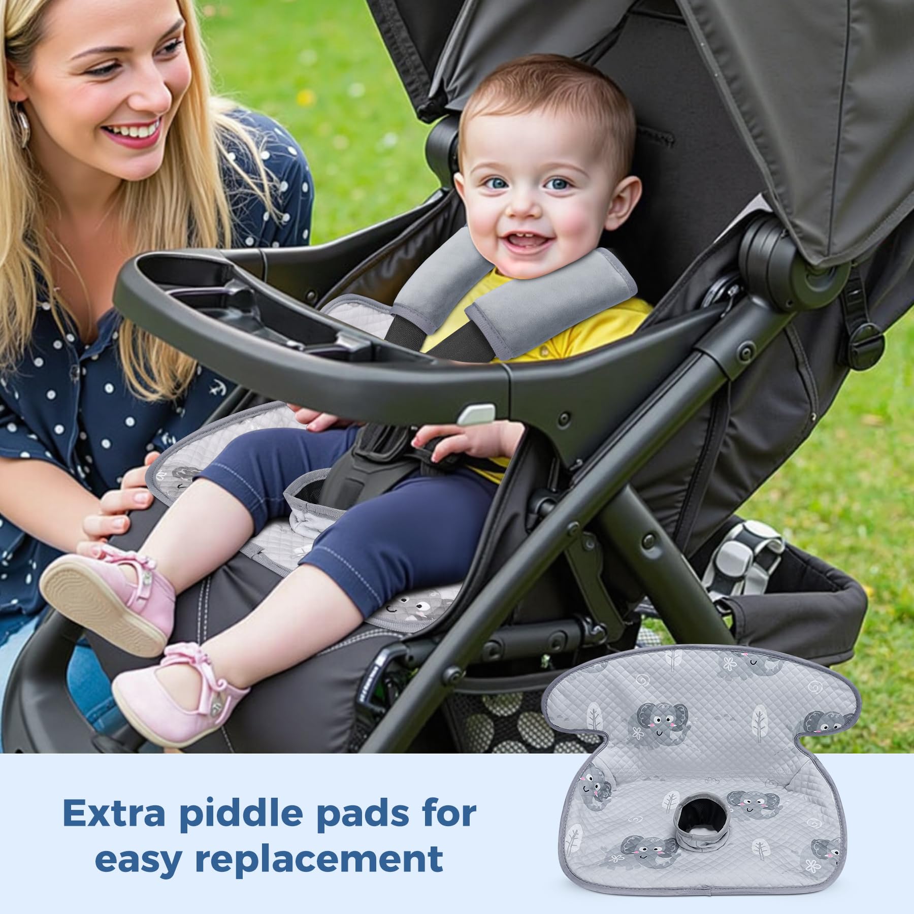 COOLBEBE portable stroller and car seat protector for outings.