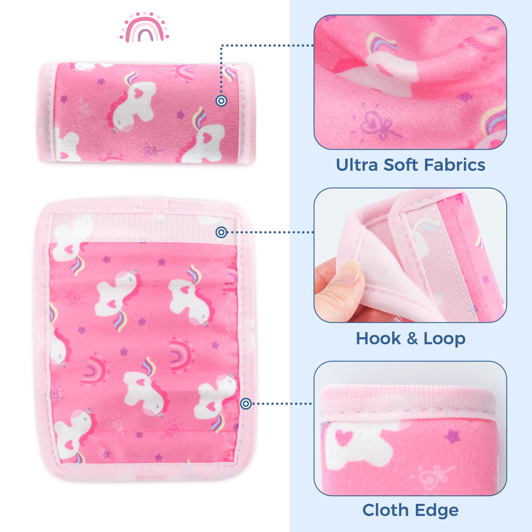 CoolBebe-stroller-seatbelt-pad-soft-wrap gives cozy support during outings